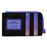 Cards & Comics Connection KPop Demon Hunters HUNTR/X card holder in black and purple with iridescent card slots.