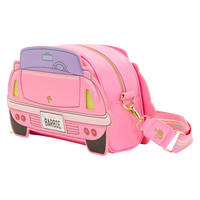 Cards & Comics Connection pink Barbie convertible car crossbody bag with light-up headlights and adjustable strap