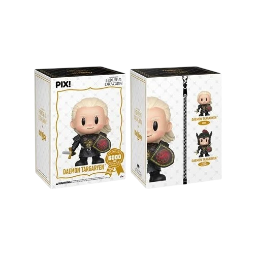 Cards & Comics Connection House of the Dragon Daemon Targaryen PIX collectible figure in box with display packaging