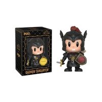 Cards & Comics Connection House of the Dragon Daemon Targaryen PIX! collectible figure with box and dragon shield