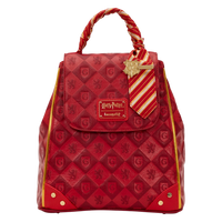 Cards & Comics Connection Loungefly Harry Potter Gryffindor mini backpack in red with satin tie and Hogwarts crest