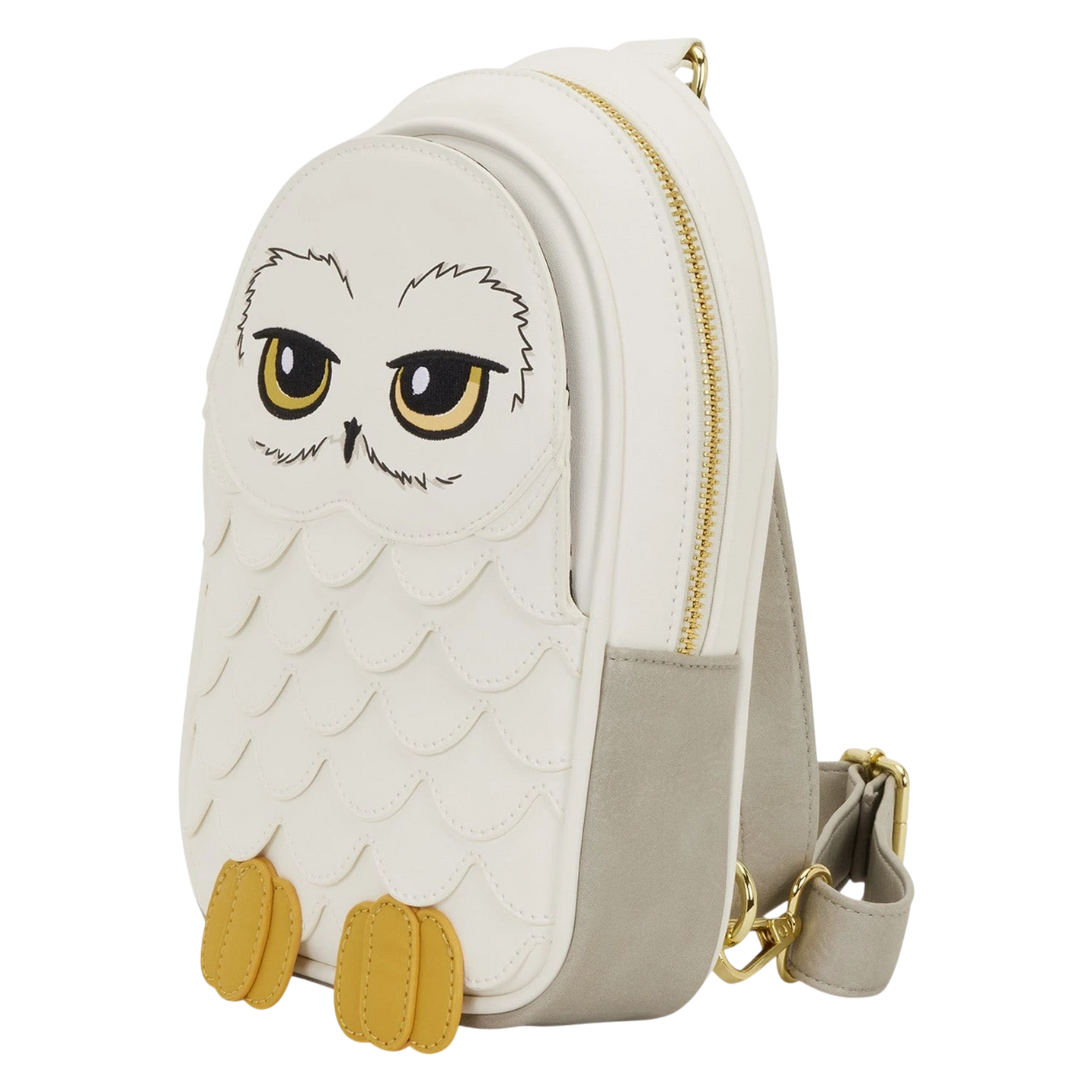 Cards & Comics Connection Loungefly Harry Potter Hedwig white owl sling crossbody bag with scalloped applique details