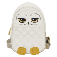 Cards & Comics Connection Harry Potter Hedwig white polyurethane sling crossbody bag with embroidered owl features