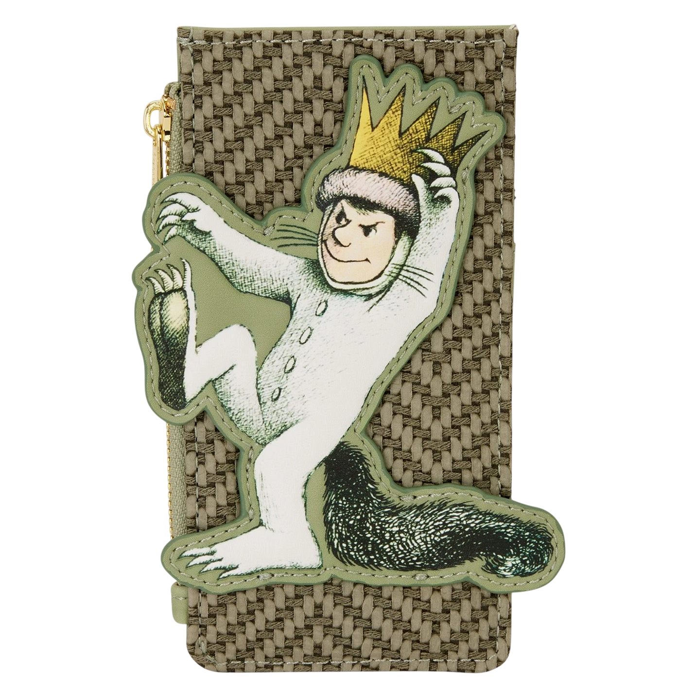 Cards & Comics Connection Where the Wild Things Are Max faux leather card holder with textured weave and applique