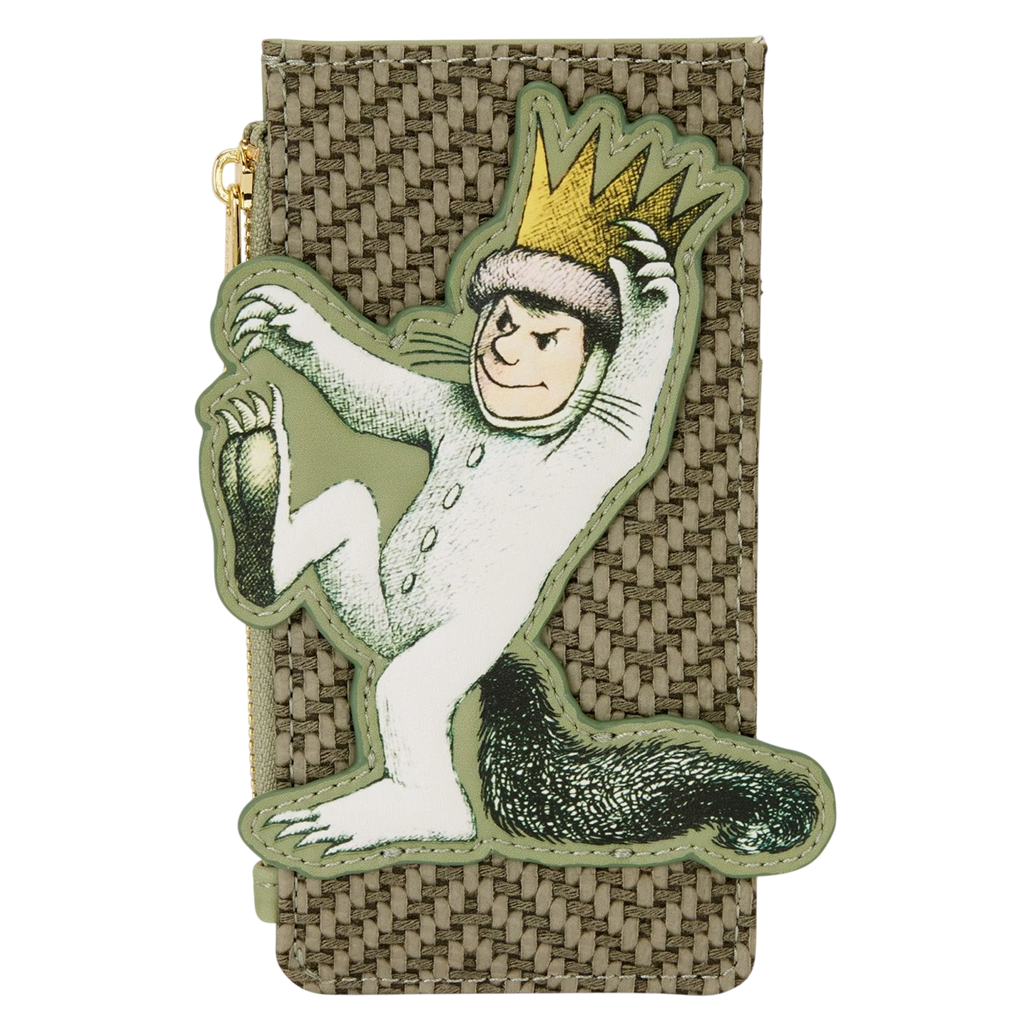 Cards & Comics Connection Where the Wild Things Are Max faux leather card holder with textured weave and applique