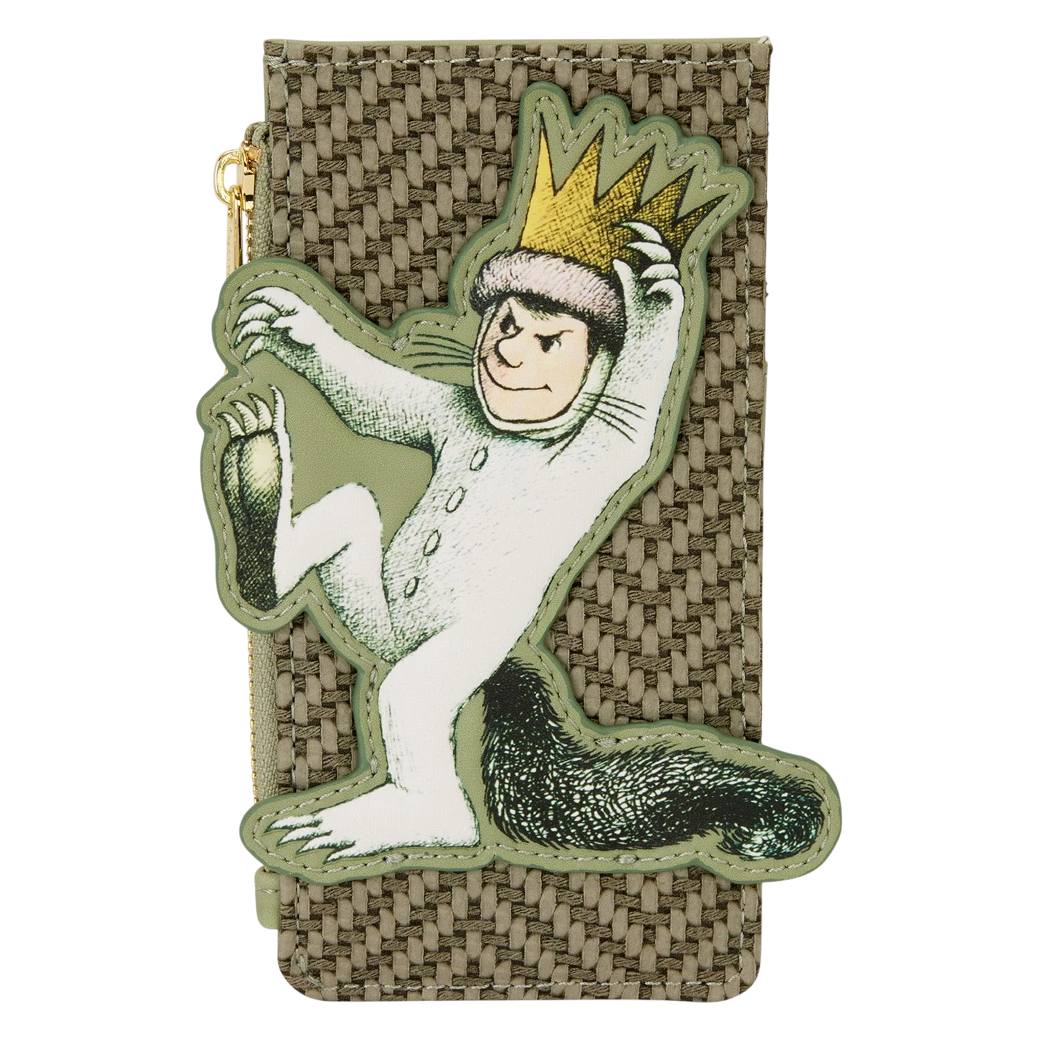 Cards & Comics Connection Where the Wild Things Are Max faux leather card holder with textured weave and applique