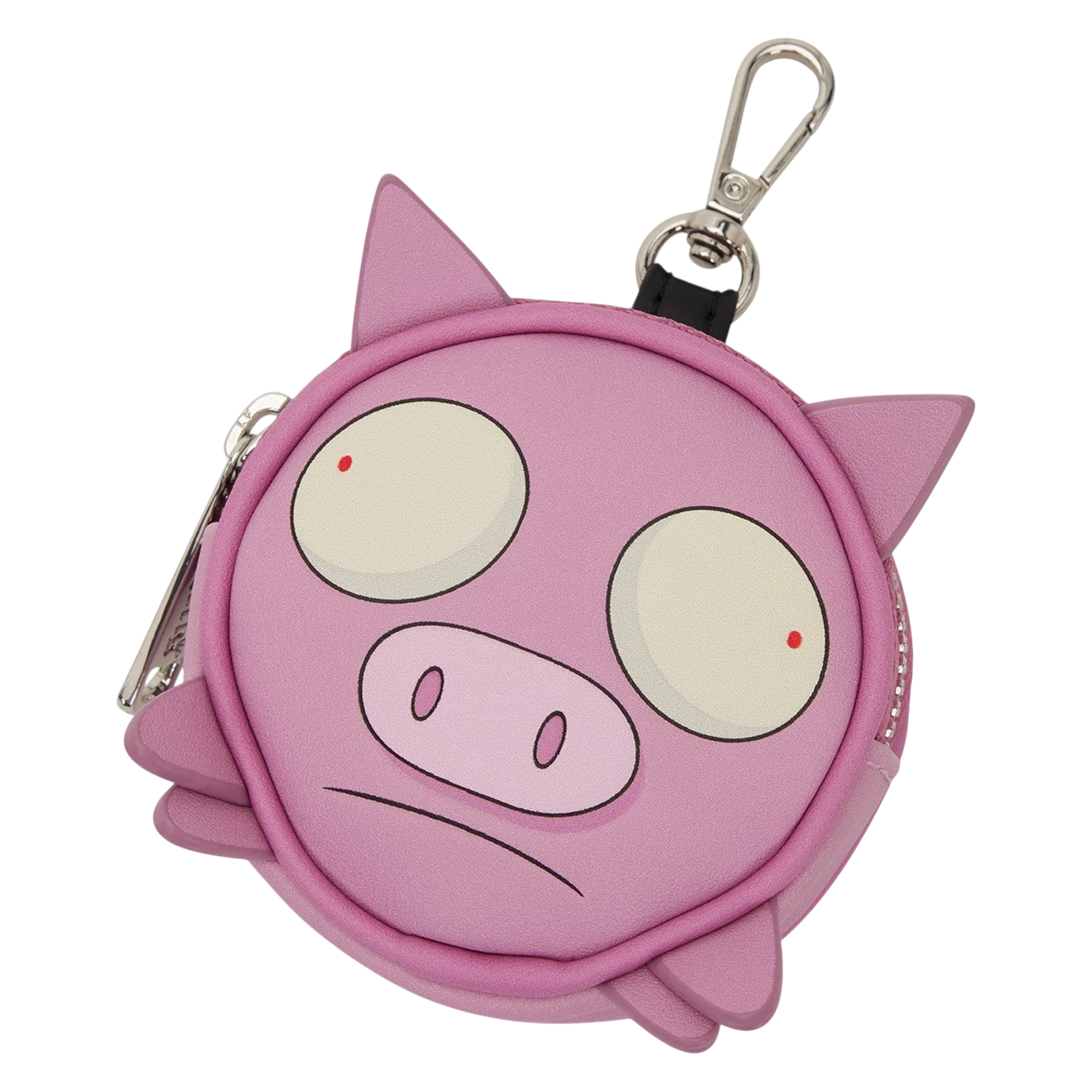 Cards & Comics Connection pink pig coin bag accessory from the Invader Zim Loungefly crossbody bag collection