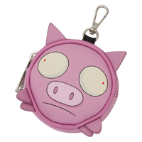 Cards & Comics Connection pink pig coin bag accessory from the Invader Zim Loungefly crossbody bag collection