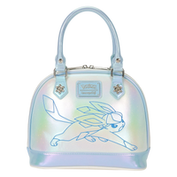 Cards & Comics Connection Pokémon Glaceon iridescent faux leather dome handbag with snowflake metal rivets