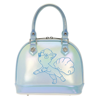 Cards & Comics Connection iridescent faux leather Pokémon crossbody bag featuring Alolan Vulpix and snowflake rivets.