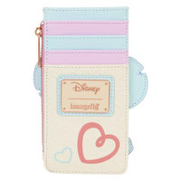 Cards & Comics Connection Stitch & Angel card holder featuring pastel heart patterns and four card slots.