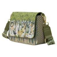 Cards & Comics Connection Where the Wild Things Are crossbody bag featuring Max and monsters on a green faux leather