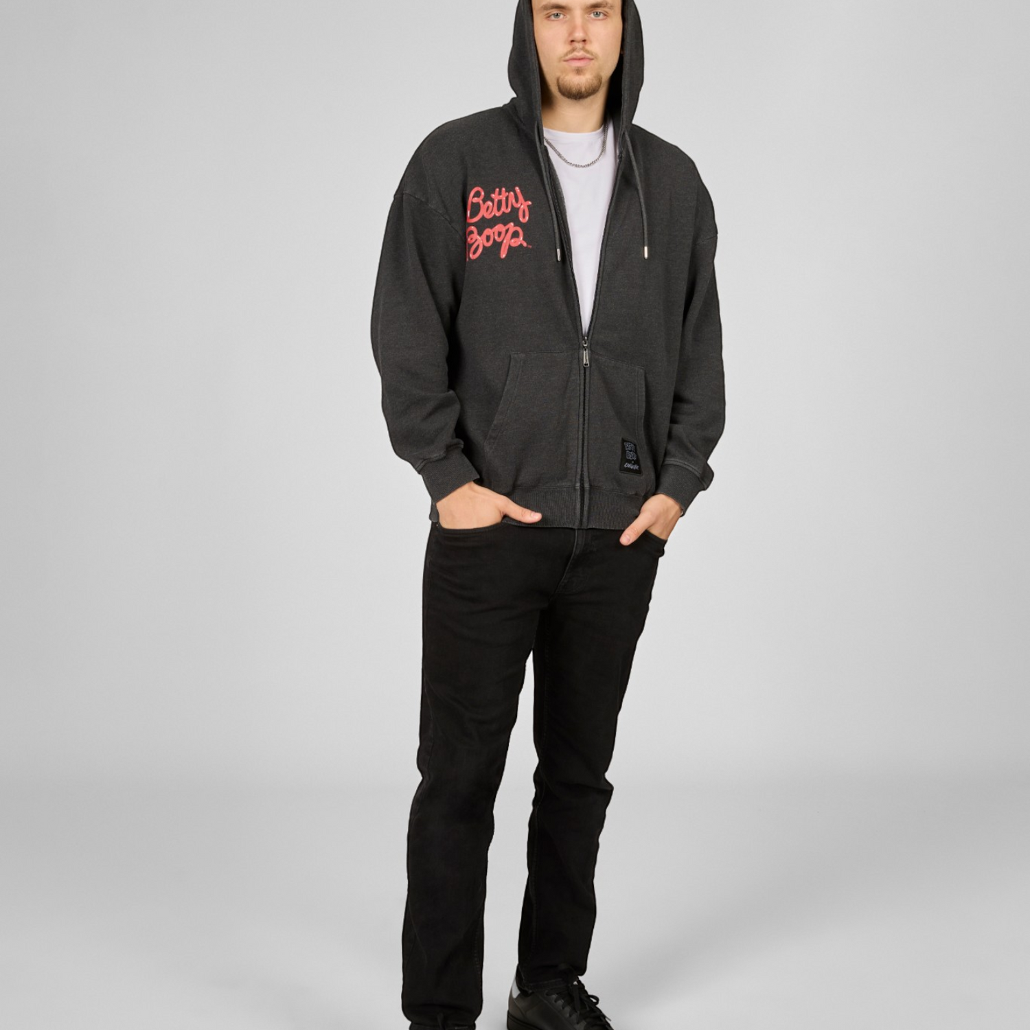 Betty Boop Biker Hoodie image 1