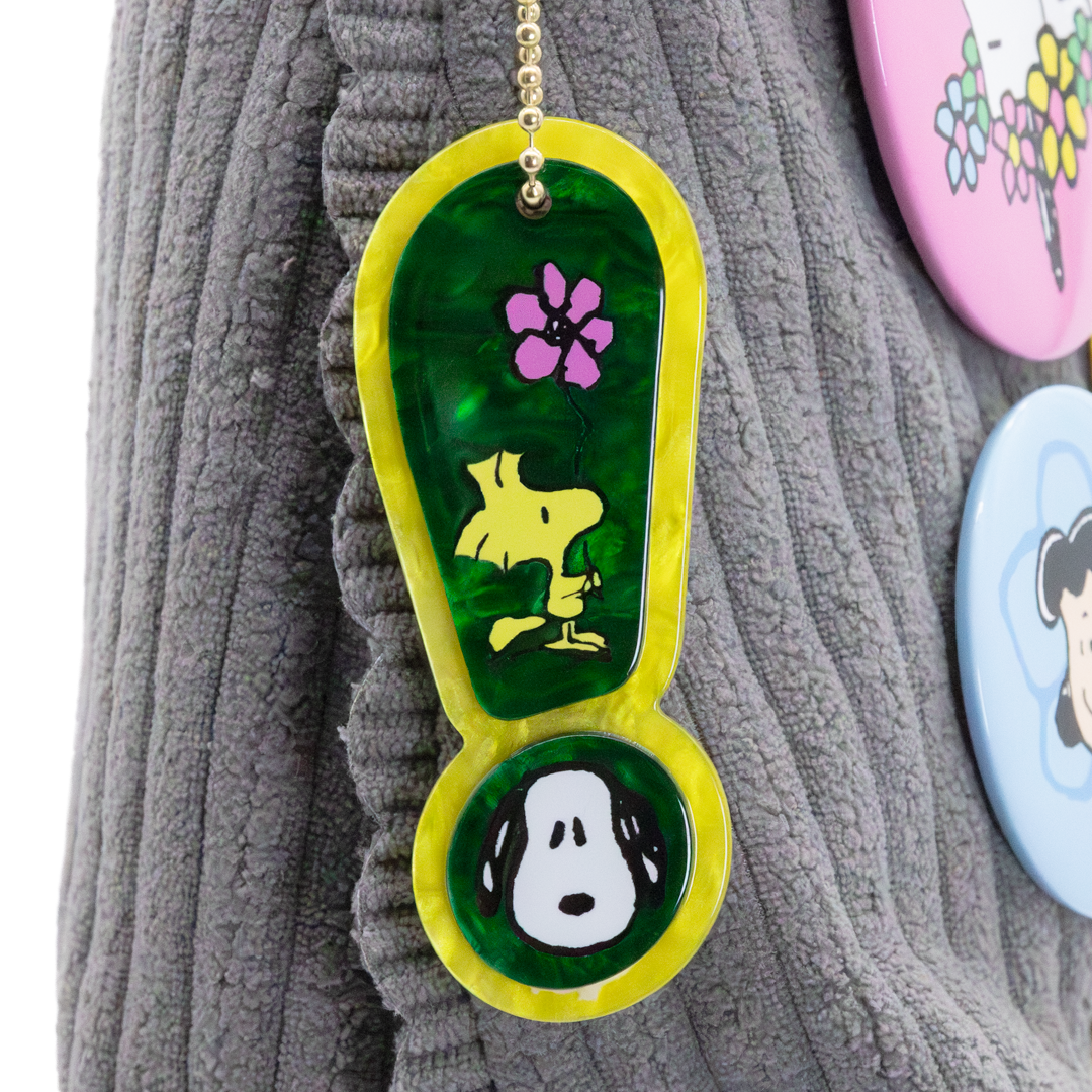 Peanuts Sherbet Spring Pins and Patches Corduroy Baguette Bag image 7