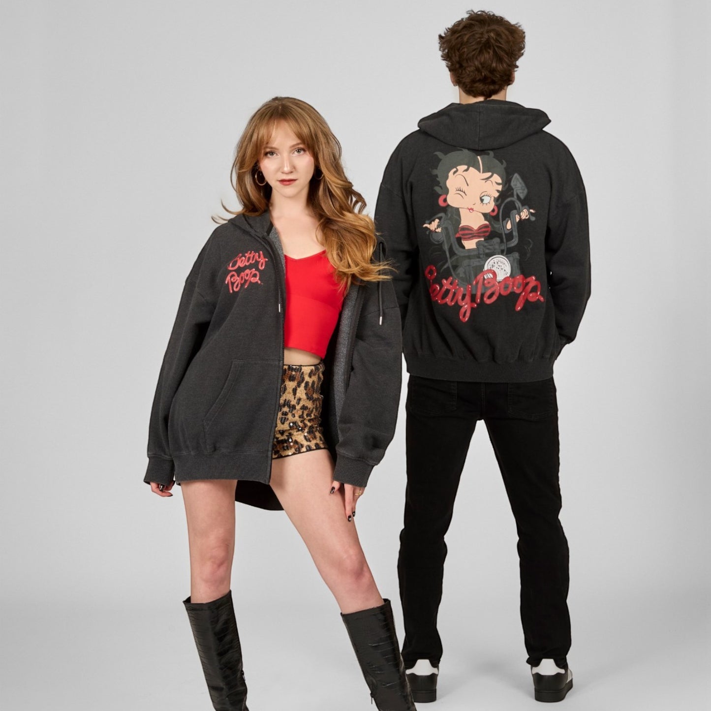 Betty Boop Biker Hoodie image 0