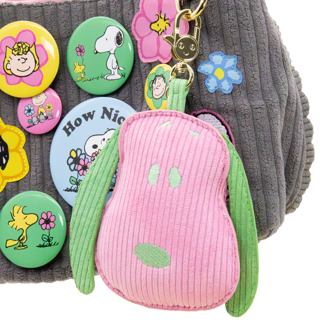 Peanuts Sherbet Spring Mystery Box Snoopy Head Padded Corduroy Bag Charms image 2