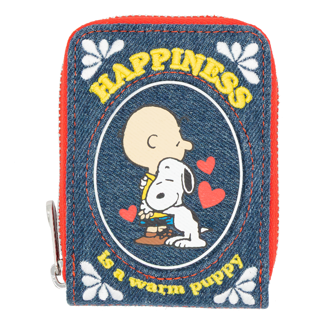 Peanuts 75th Anniversary “Happiness Is a Warm Puppy” Denim Accordion Wallet image 1