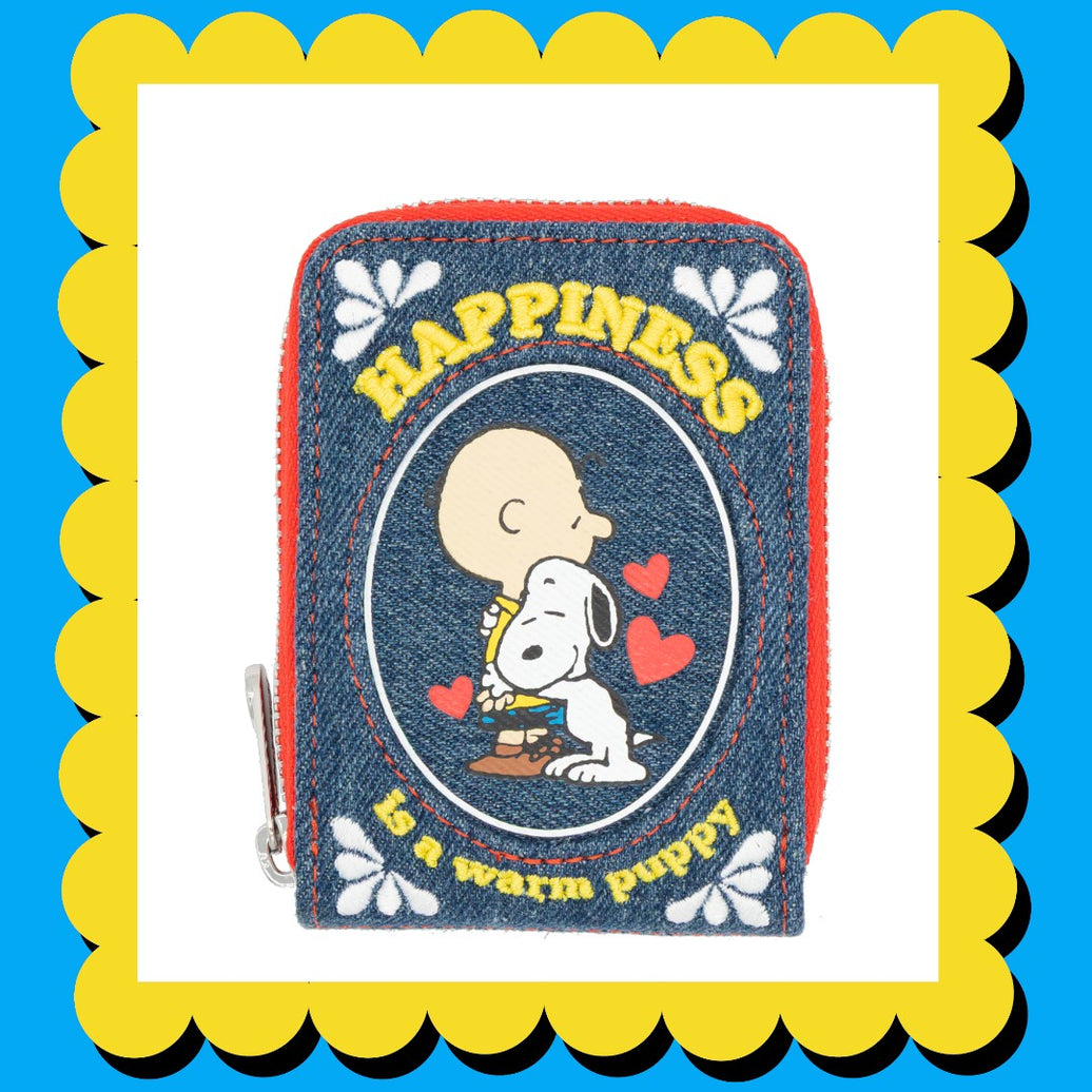 Peanuts 75th Anniversary “Happiness Is a Warm Puppy” Denim Accordion Wallet image 0