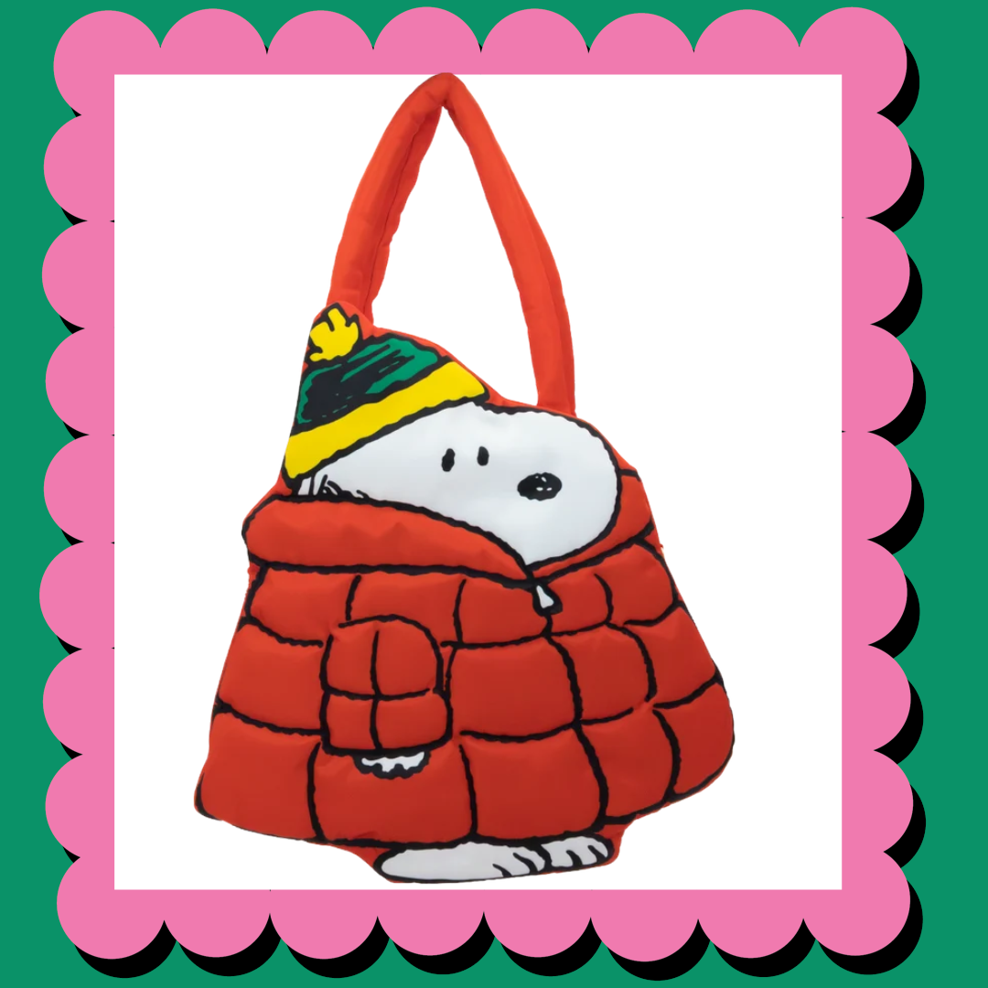 Peanuts Snoopy Oversized Puffer Jacket Tote Bag