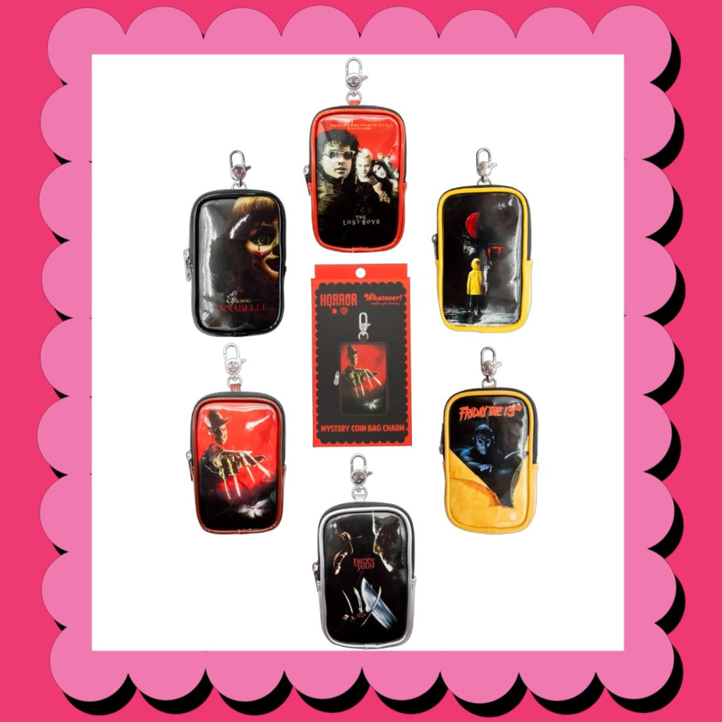WB Horror Mystery Box Horror Poster Card Holder Coin Bag Charms