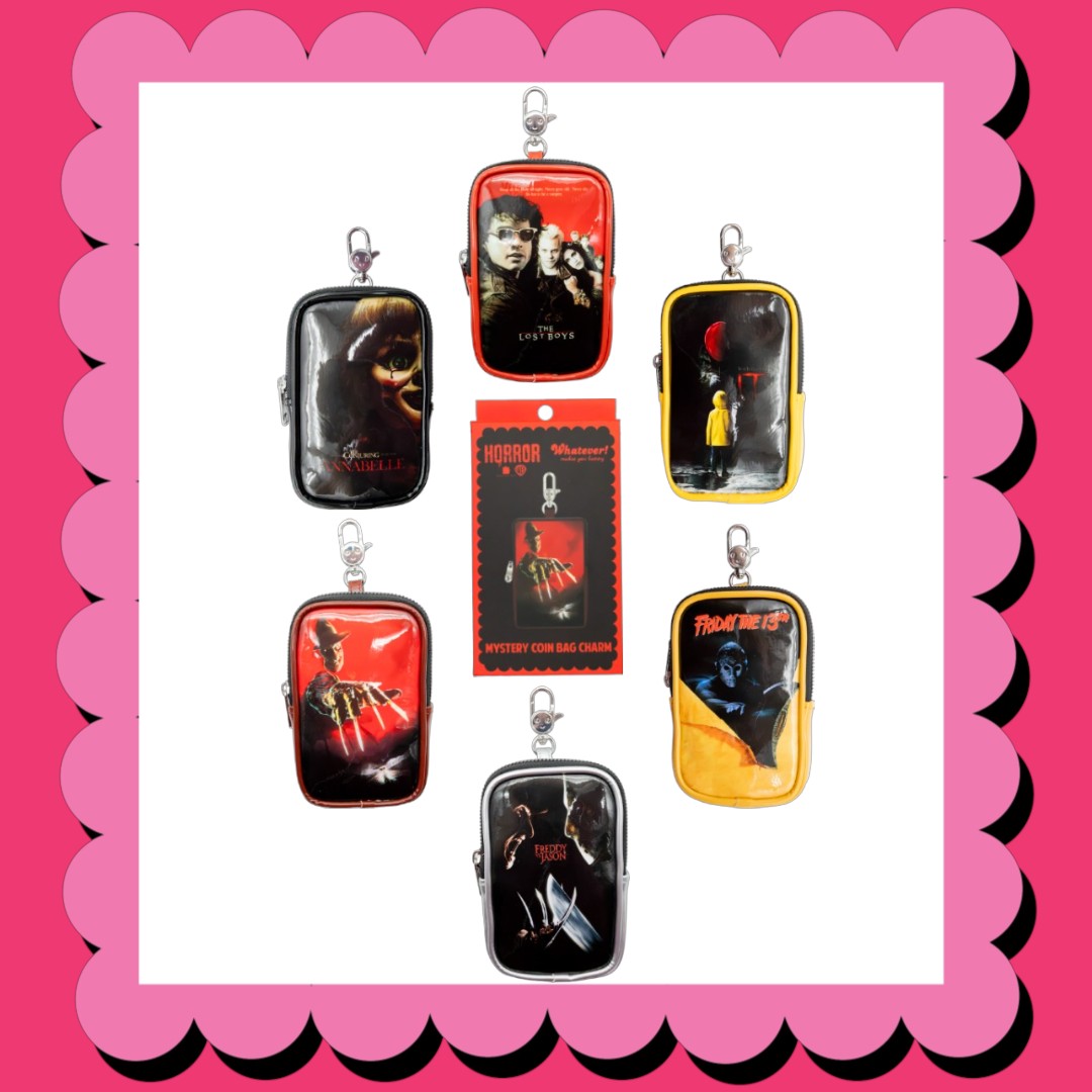 WB Horror Mystery Box Horror Poster Card Holder Coin Bag Charms